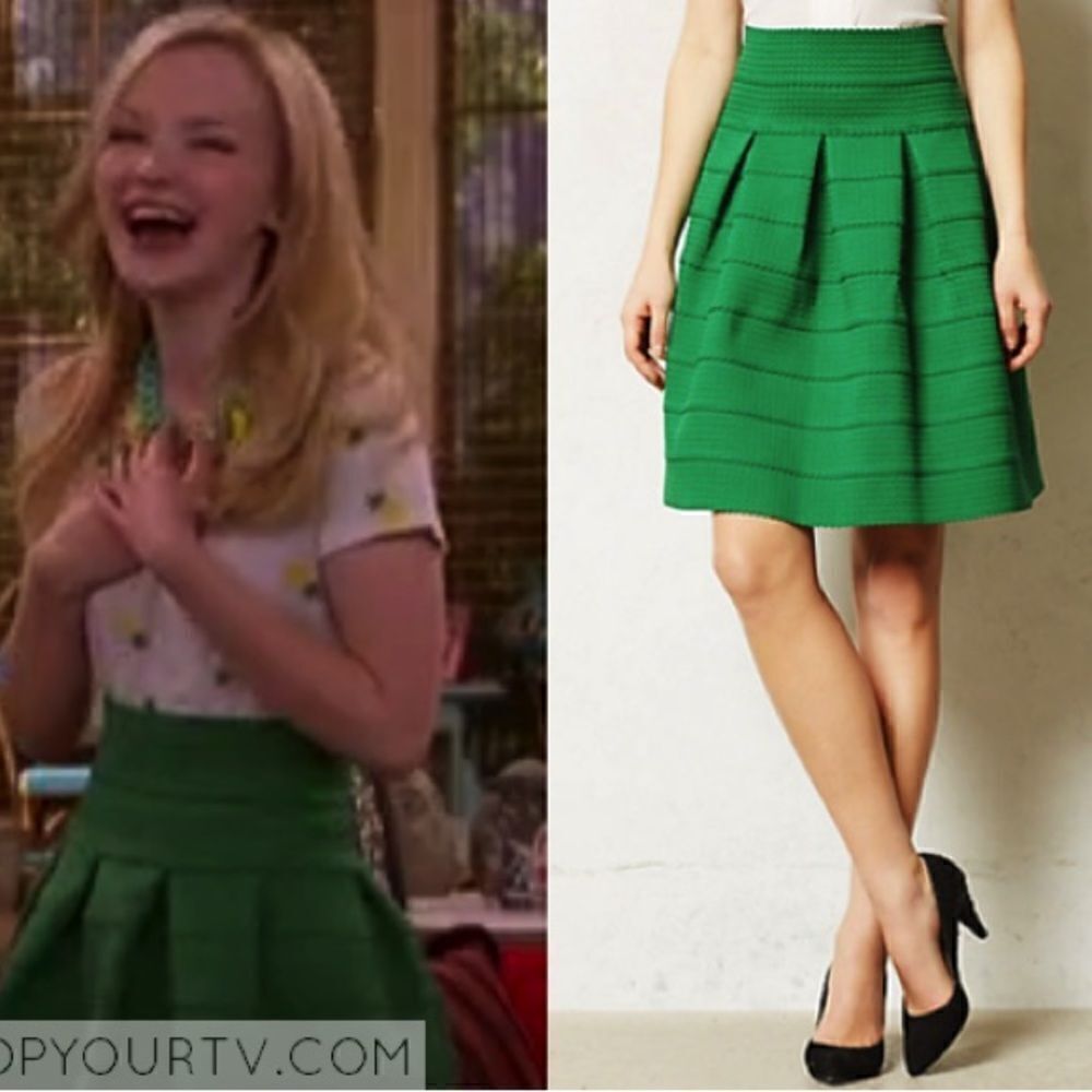 Girls‎ Of Savoy Green Ponte Bell Bondage Skirt - Women’s S
